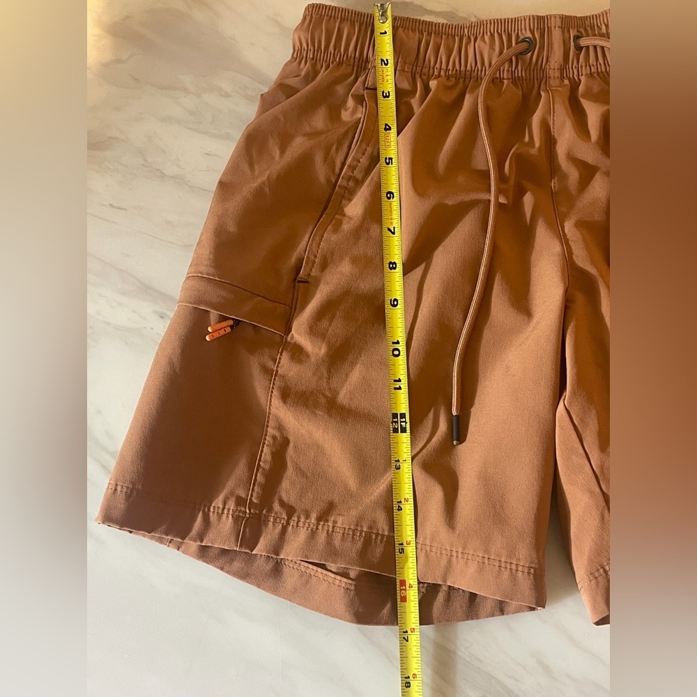 INPRO Men’s Quick Dry Cargo Shorts Brown Drawstring Athletic Size S - Picture 7 of 9